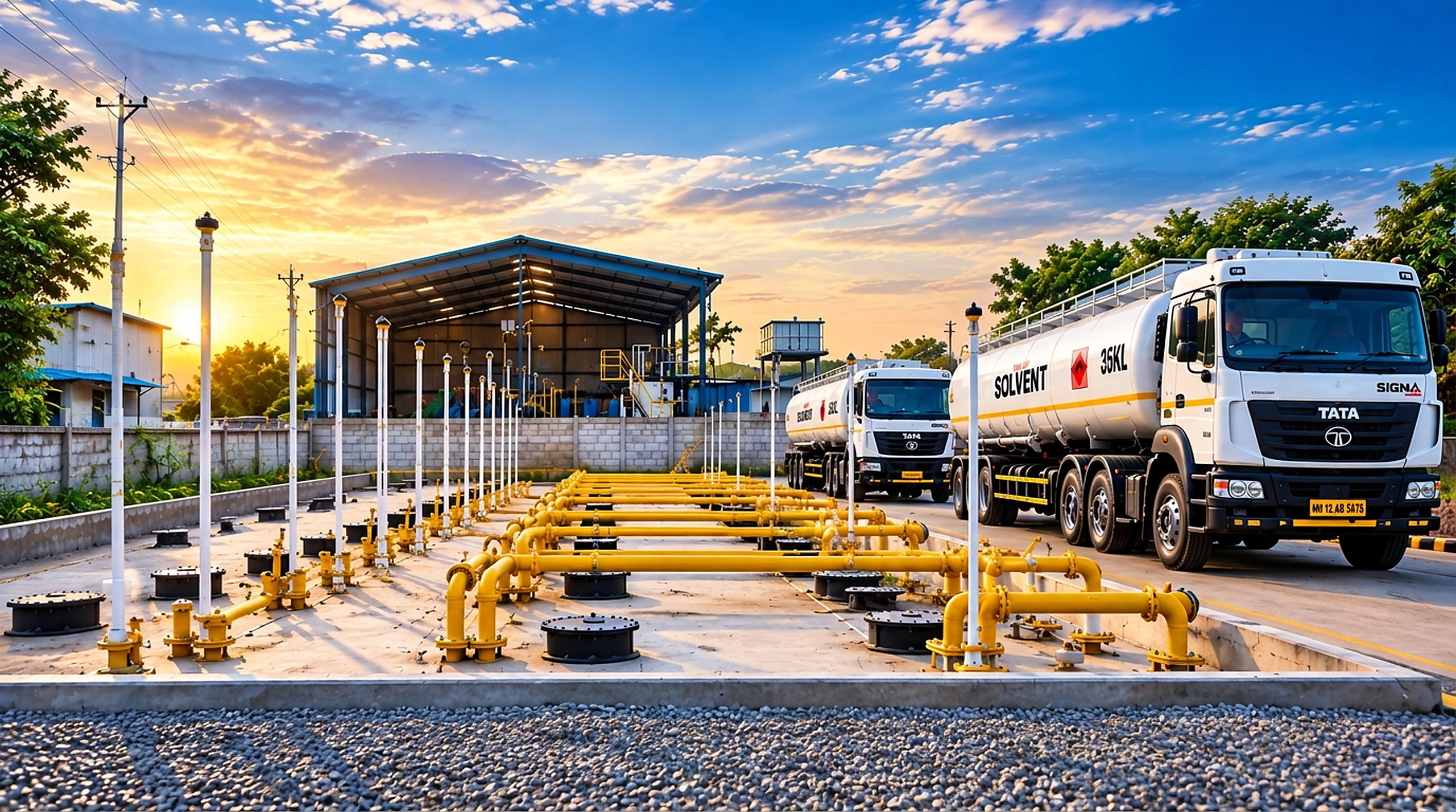 Diya Enterprises facility and delivery tankers